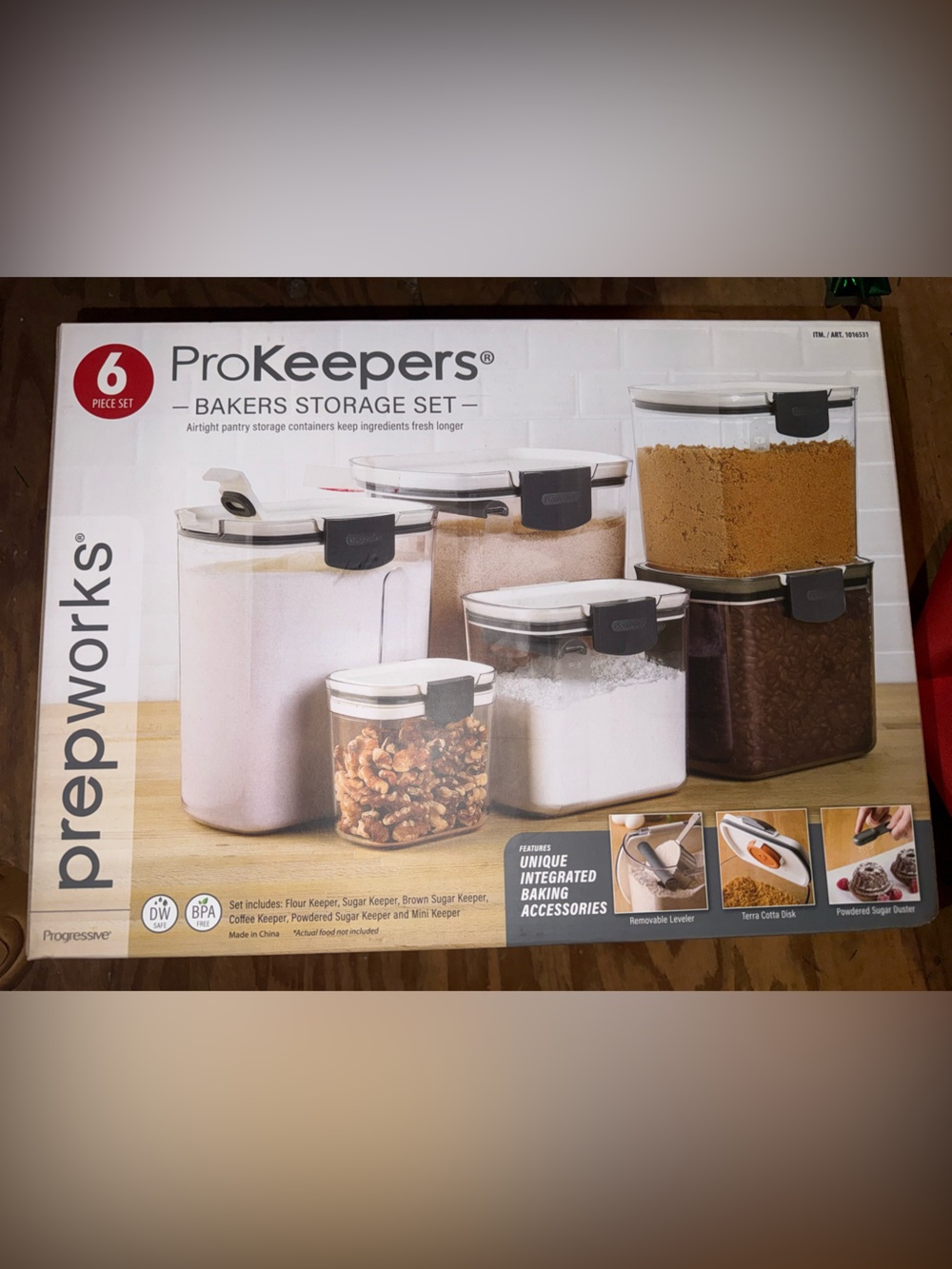 ProKeepers 6-Piece Bakers Storage Set - Clear with Black Lids